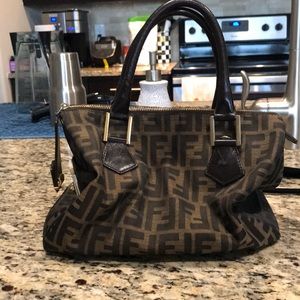 Fendi Zucca top handle purse